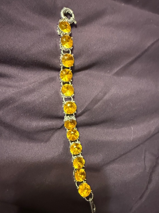 Jewelry - Yellow Crystal Tennis Bracelet - Unbranded